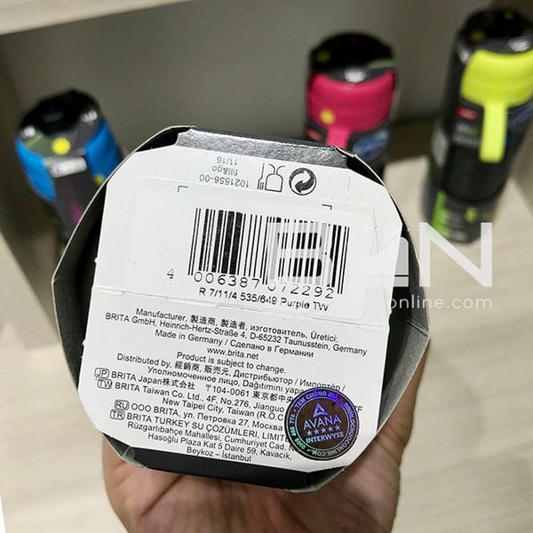 Bình lọc nước BRITA Active Pink 600ml (có sẵn 1 đĩa lọc MicroDisc) - Thương hiệu Đức