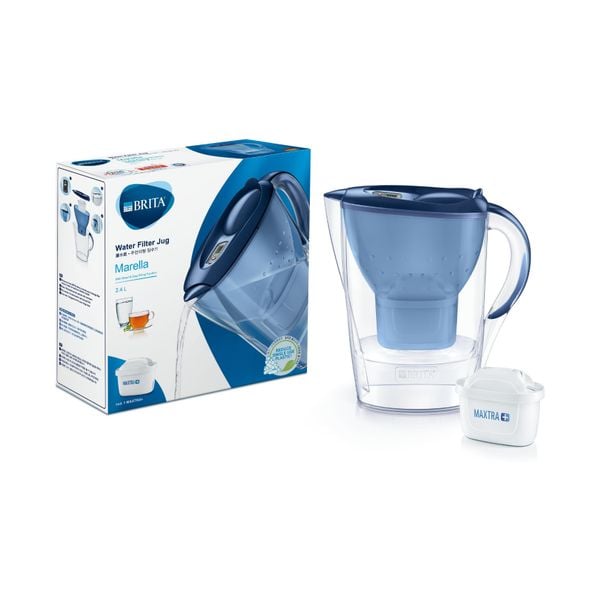 Bình lọc nước BRITA Marella Cool Blue 2.4L (có sẵn 1 lõi lọc Maxtra Plus) - Sản xuất tại Đức