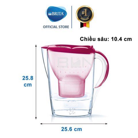 Bình lọc nước BRITA Marella Berry 2.4L (có sẵn 1 lõi lọc Maxtra Plus) - Sản xuất tại Đức