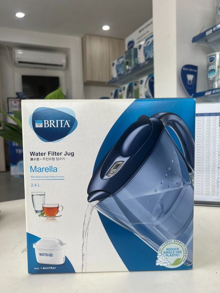 Bình lọc nước BRITA Marella Cool Blue 2.4L (có sẵn 1 lõi lọc Maxtra Plus) - Sản xuất tại Đức