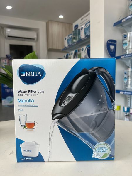 Bình lọc nước BRITA Marella Graphite 2.4L (có sẵn 1 lõi lọc Maxtra Plus) - Sản xuất tại Đức