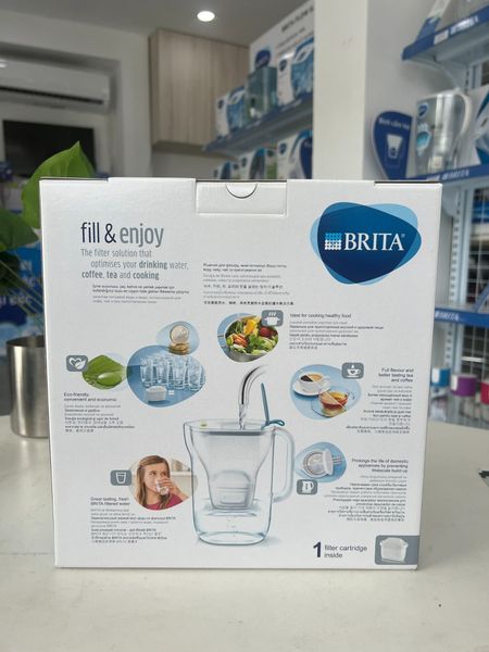 Bình lọc nước BRITA Style Blue 2.4L (có sẵn 1 lõi lọc Maxtra Pro & SmartLight) - No box