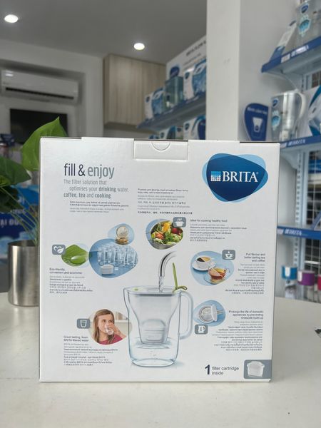 Bình lọc nước BRITA Style Lime 2.4L (có sẵn 1 lõi lọc Maxtra Pro & SmartLight) - No box