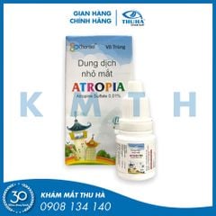 Dung dịch nhỏ mắt ATROPIA 0.01% 5ml - làm chậm tốc độ tiến triển độ cận thị