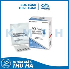 Dung dịch nhỏ mắt Acuvail Allergan điều trị đau và viêm sau phẫu thuật đục thủy tinh thể (30 ống x 0.4ml)