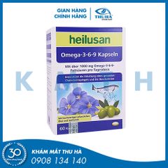 Heilusan Omega-3-6-9 Kapseln [ĐỨC] Bổ Sung DHA, EPA Vitamin E giúp bổ mắt, phát triển não bộ, tim mạch (Hộp 60 viên)