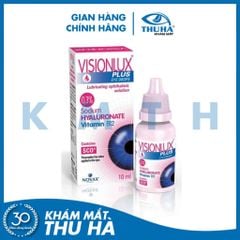 Dung dịch nhỏ mắt VISIONLUX® Plus - Giúp làm dịu và giảm khô mắt nghiêm trọng - Lọ 10ml - ©Novax Pharma