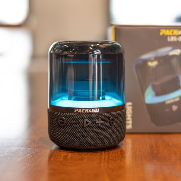 Loa Bluetooth PACK&GO LBS-02 Đèn LED 7 Màu, Âm Bass Mạnh, Giá Tốt
