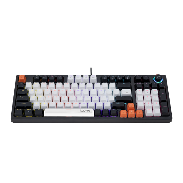 Bàn Phím Cơ Có Dây iCore ICK10 – Blue Switch Bền Bỉ, Đèn Rainbow Ấn Tượng, Giá Tốt