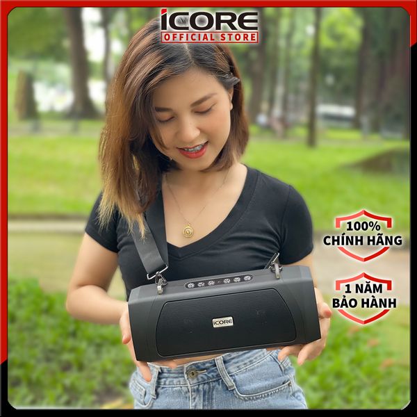 Loa Bluetooth iCore B500 – Âm Thanh Stereo Mạnh Mẽ, Đèn LED Đổi Màu, Giá Tốt