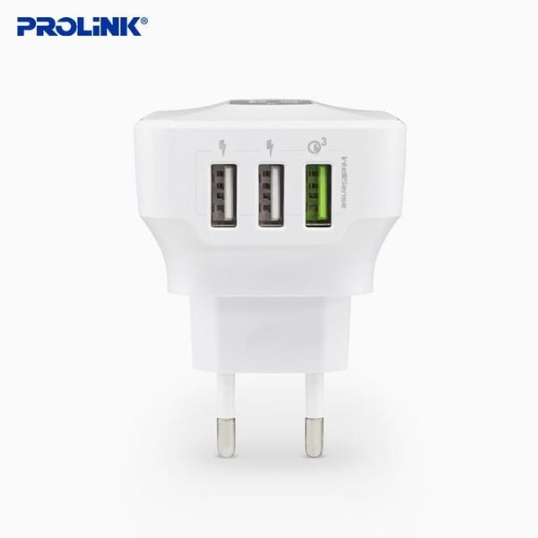 Củ Sạc Nhanh 3 Cổng Prolink PTC32501 – Sạc Nhanh Gấp 4 Lần, An Toàn Tuyệt Đối
