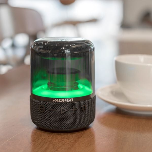 Loa Bluetooth PACK&GO LBS-02 Đèn LED 7 Màu, Âm Bass Mạnh, Giá Tốt