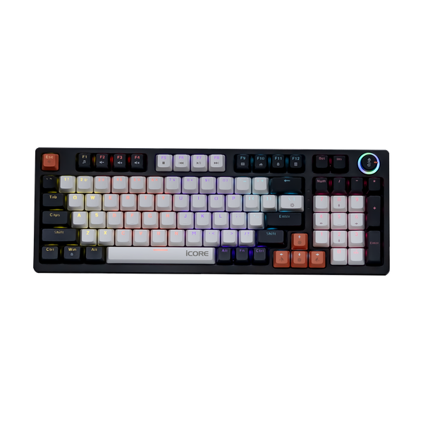 Bàn Phím Cơ Có Dây iCore ICK10 – Blue Switch Bền Bỉ, Đèn Rainbow Ấn Tượng, Giá Tốt