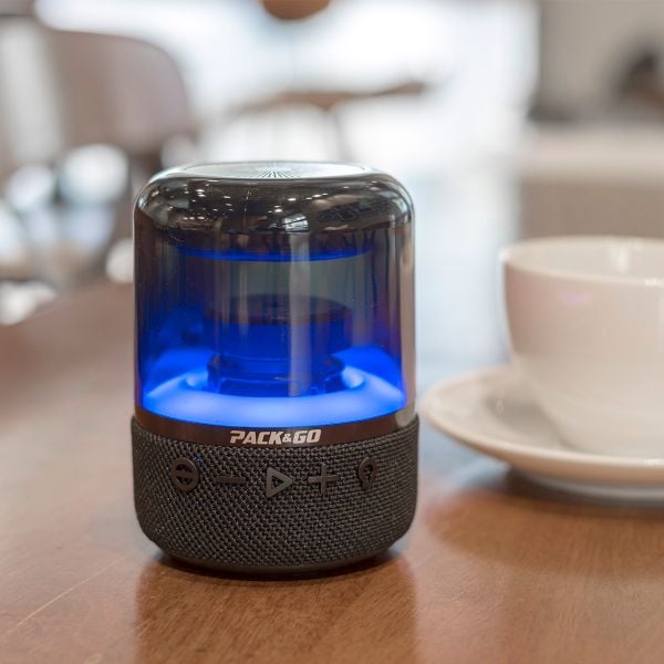 Loa Bluetooth PACK&GO LBS-02 Đèn LED 7 Màu, Âm Bass Mạnh, Giá Tốt