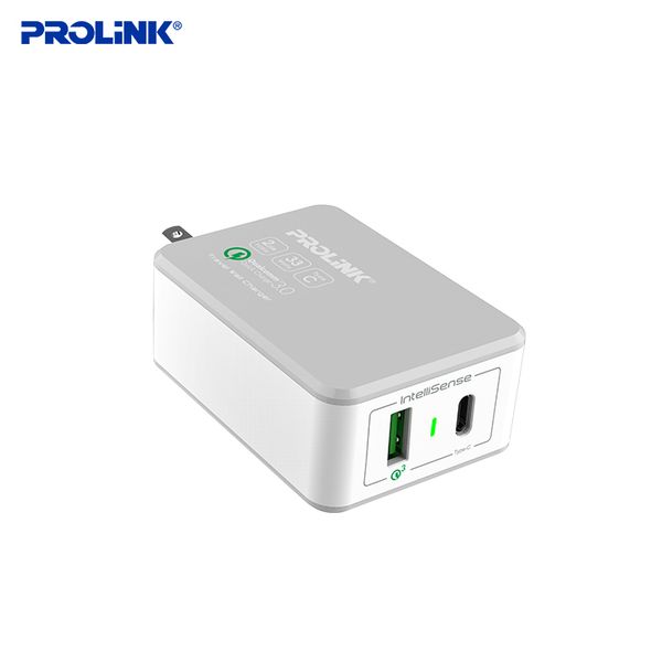 Củ Sạc Nhanh Prolink PTC23301 – 2 Cổng Sạc, Công Suất 33W, Quick Charge 3.0 Giá Tốt