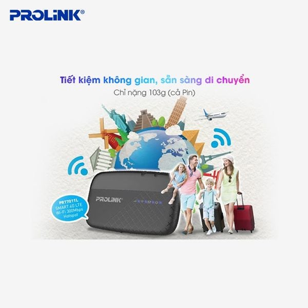 Bộ Phát Wifi Di Động 4G LTE Prolink PRT7011L – Kết Nối Tốc Độ Cao, Pin 10 Giờ, Giá Tốt!