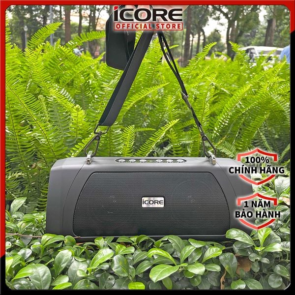 Loa Bluetooth iCore B500 – Âm Thanh Stereo Mạnh Mẽ, Đèn LED Đổi Màu, Giá Tốt