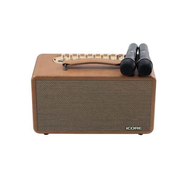 Bộ Loa Karaoke Xách Tay iCore P8 – Thiết Kế Retro Sang Trọng + Âm Thanh Cực Hay + Giá Tốt Bất Ngờ