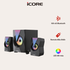 Loa Vi Tính 2.1 iCore 510U – Âm Thanh Sống Động, Đèn LED 7 Màu, Kết Nối Bluetooth – Giá Tốt