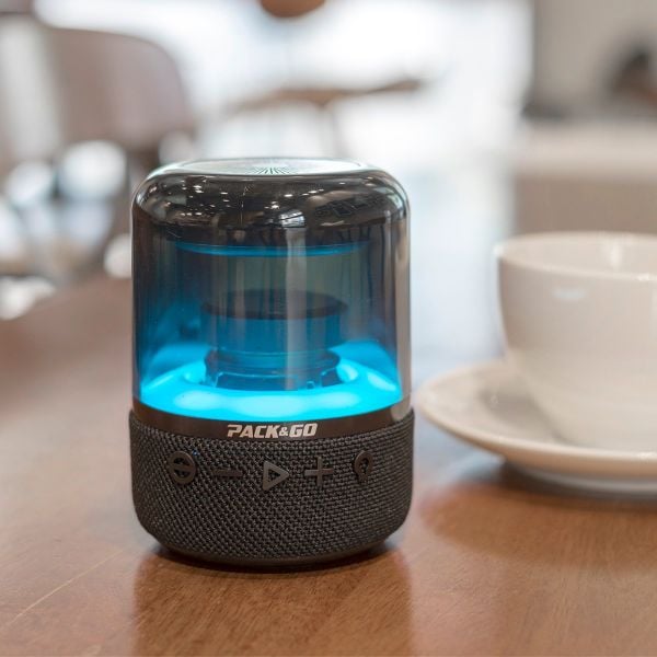Loa Bluetooth PACK&GO LBS-02 Đèn LED 7 Màu, Âm Bass Mạnh, Giá Tốt