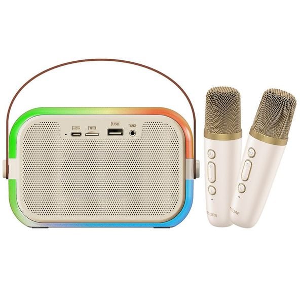Bộ Loa Karaoke Mini Bluetooth iCore ISM69 – Âm Thanh Sống Động, 2 Micro Không Dây, Giá Tốt