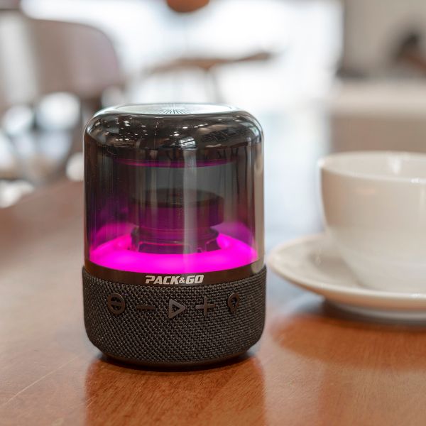 Loa Bluetooth PACK&GO LBS-02 Đèn LED 7 Màu, Âm Bass Mạnh, Giá Tốt