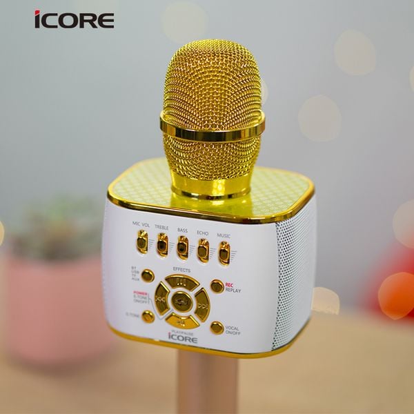 Micro Karaoke 3 Trong 1 iCore IC-M99 – Thu Âm Cực Hay, Biến Đổi Giọng Độc Đáo