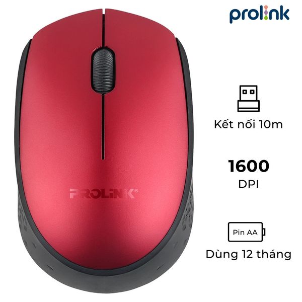 Chuột Quang Không Dây Prolink PMW5008 – Thiết Kế Đối Xứng, Độ Nhạy Cao, Giá Rẻ Chính Hãng