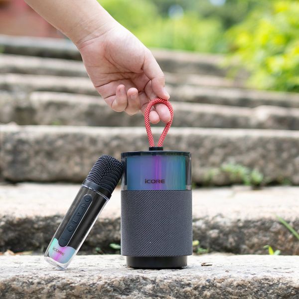 Loa Karaoke Mini iCore ISM03 Kèm Micro Không Dây – Âm Thanh Sống Động, Thiết Kế Thời Trang, Giá Rẻ