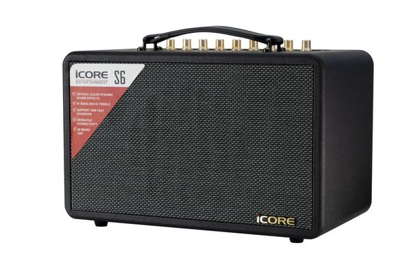 Bộ Loa Karaoke Xách Tay iCore S6 Kèm 02 Micro – Thiết Kế Retro, Âm Thanh Cực Đỉnh, Giá Tốt Nhất