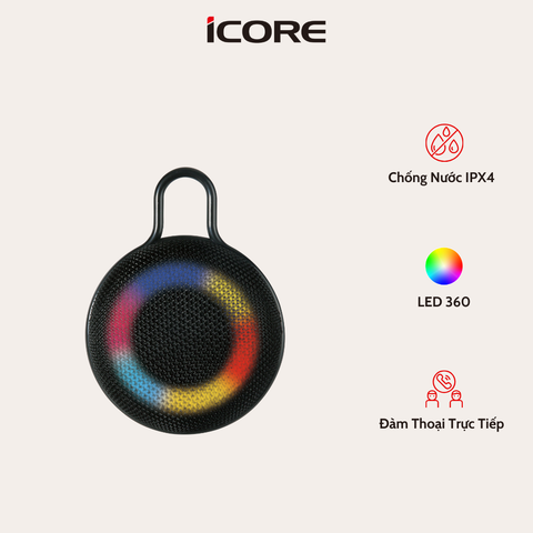 Loa Bluetooth iCore Mini – Nhỏ Gọn, Chống Nước, Có LED – Giá Rẻ