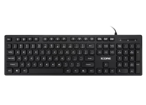 Bàn Phím Có Dây Multimedia iCore IMK300 – Fullsize 104 Phím, Gõ Êm, Giá Rẻ