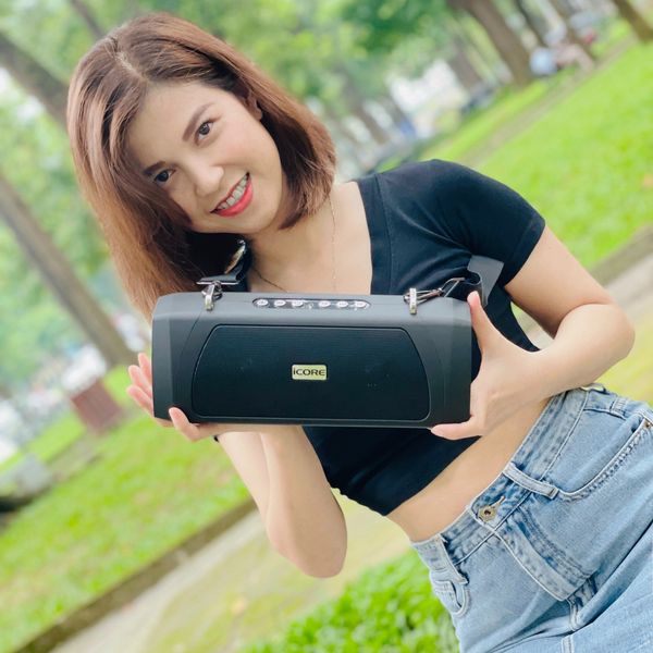 Loa Bluetooth iCore B500 – Âm Thanh Stereo Mạnh Mẽ, Đèn LED Đổi Màu, Giá Tốt