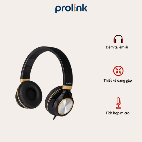 Tai Nghe Chụp Tai Prolink PHC1002E – Âm Thanh Tròn Đầy, Thiết Kế Gập Gọn, Giá Rẻ Chính Hãng