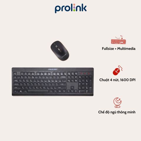 Bộ Phím Chuột Không Dây Prolink PCWM7003 – Thiết Kế Nhỏ Gọn, Đa Năng, Giá Tốt