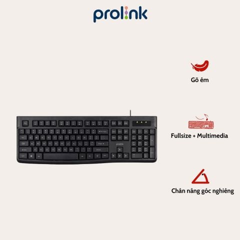 Bàn Phím Có Dây Prolink PKCM-2007 – Thiết Kế Tinh Tế, Gõ Êm, Giá Rẻ Chính Hãng