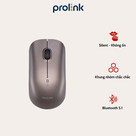 Chuột Bluetooth Silent Prolink PMB8001 – Thiết Kế Tinh Tế, Kết Nối Bluetooth 5.1, Giá Rẻ Chính Hãng