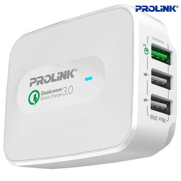 Củ Sạc Nhanh 3 Cổng Prolink PTC32501 – Sạc Nhanh Gấp 4 Lần, An Toàn Tuyệt Đối