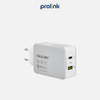 Củ Sạc Nhanh Prolink PTC23301 – 2 Cổng Sạc, Công Suất 33W, Quick Charge 3.0 Giá Tốt