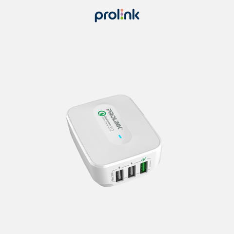 Củ Sạc Nhanh 3 Cổng Prolink PTC32501 – Sạc Nhanh Gấp 4 Lần, An Toàn Tuyệt Đối