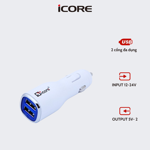 Sạc ô tô iCore IC-UCC200