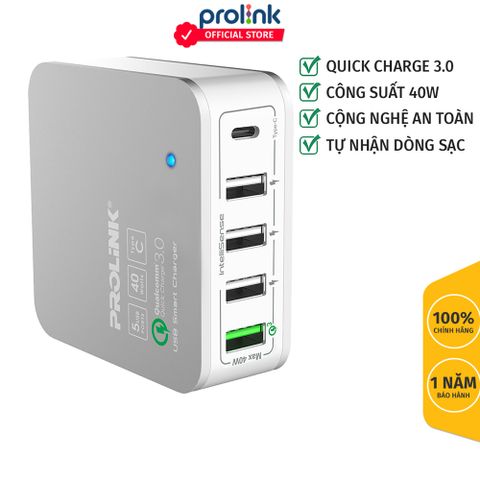 Củ sạc nhanh 5 cổng USB Prolink PDC54001