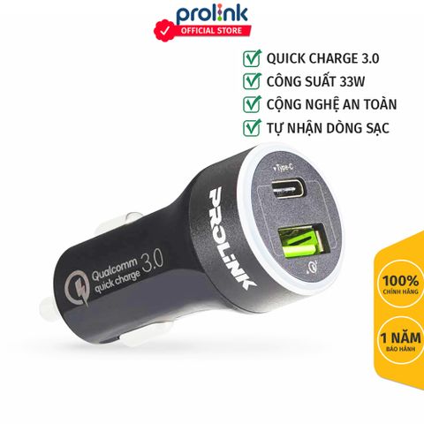 Sạc Ô Tô 2 Cổng Prolink PCC23301