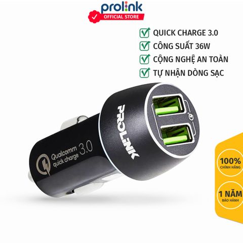 Sạc Ô Tô 2 Cổng Prolink PCC23601