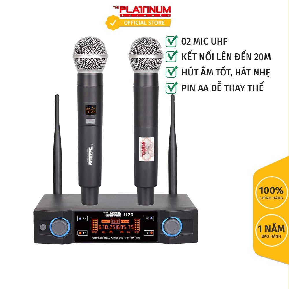 Micro Không Dây UHF The Platinum Karaoke U20