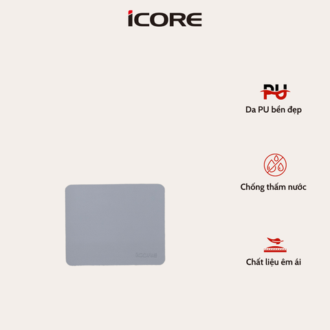 Tấm Lót Chuột iCore 2520 Da PU Cao Cấp – Chống Nước, Dễ Vệ Sinh, Giá Rẻ