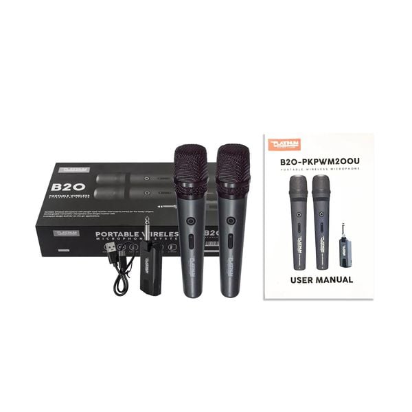 Bộ Micro Không Dây Platinum B20 – Nhỏ Gọn, Âm Thanh Chuẩn, Chính Hãng Giá Tốt