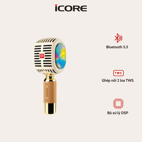Micro Karaoke Kèm Loa iCore YM99 – Kết Nối Bluetooth 5.3, Hát Hay Mọi Lúc – Giá Tốt, Ưu Đãi Lớn!