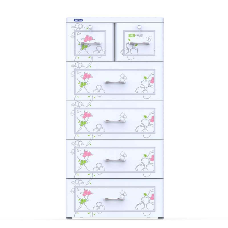 Tủ Nhựa Duy Tân Tabi Trắng 5 Ngăn