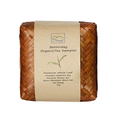  Trà 3 vị truyền thống hộp tre Taste of Vietnam tea in bamboo 